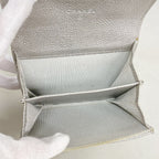 Chanel Card Case Quilted Caviar Leather Silver — view 3