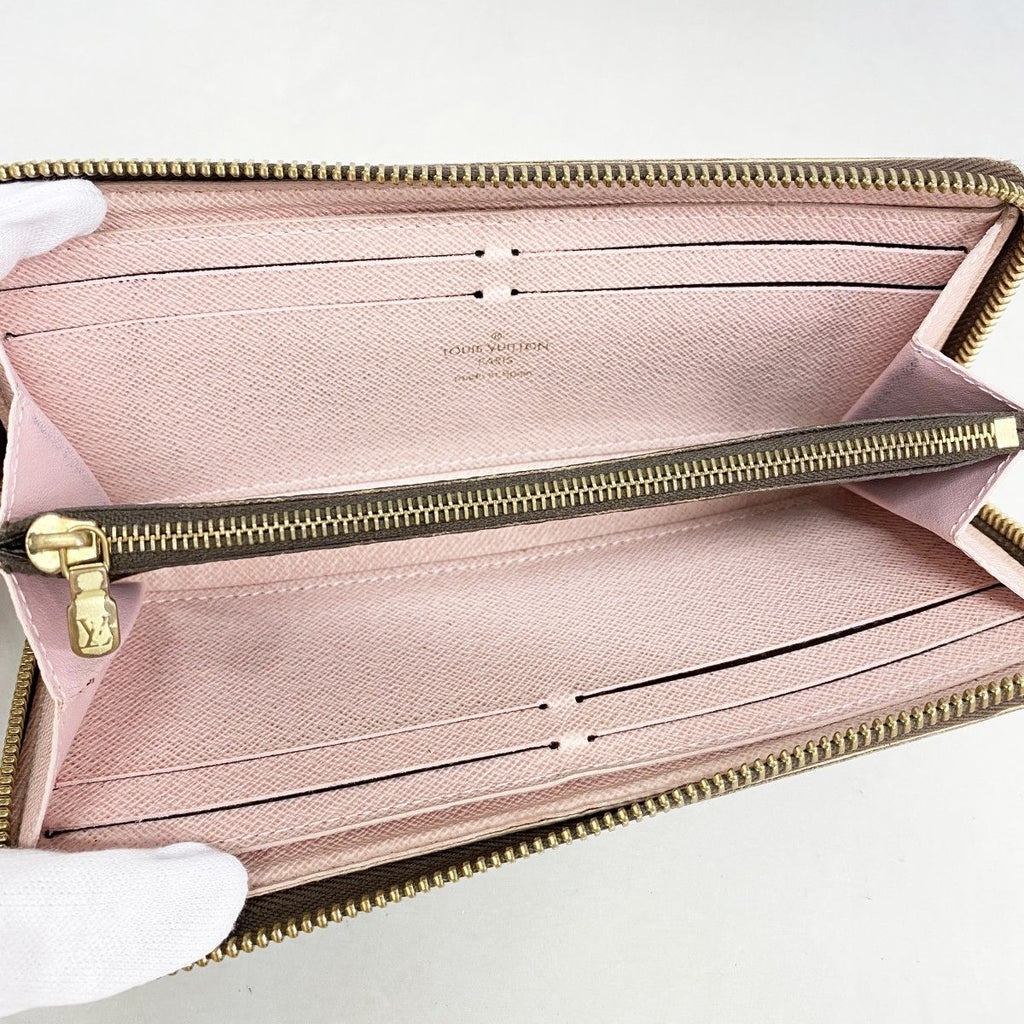 Louis Vuitton Wallet Monogram Portefeuille Clemence Brown Rose Velours — view 3
