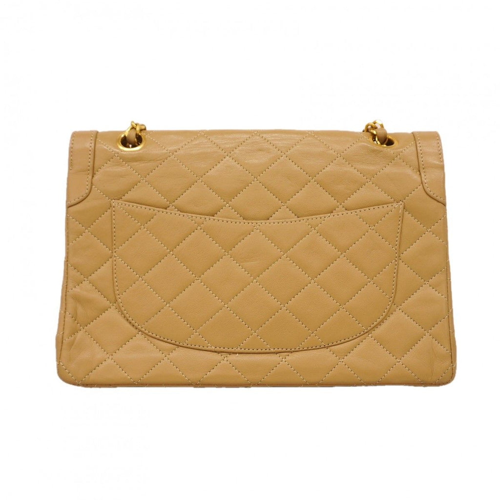 Chanel Shoulder Bag Quilted Limited Edition Lambskin Beige Gold Silver — view 9
