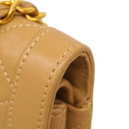 Chanel Shoulder Bag Quilted Limited Edition Lambskin Beige Gold Silver — view 6