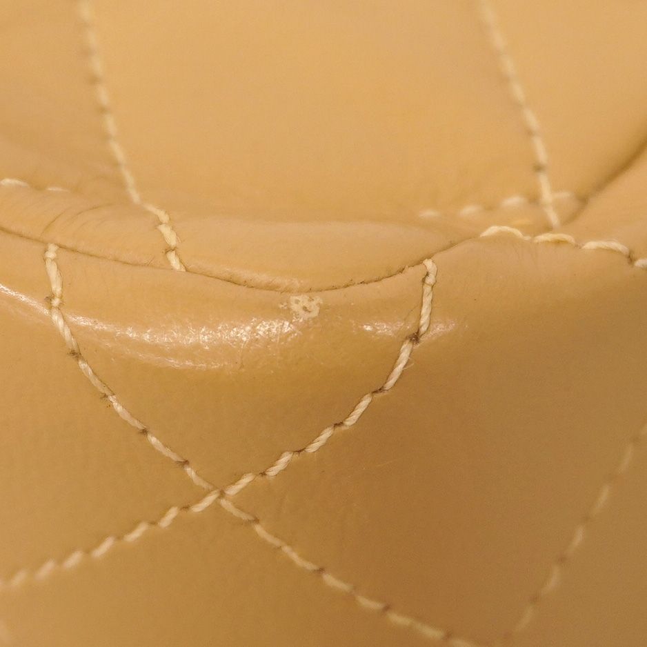 Chanel Shoulder Bag Quilted Limited Edition Lambskin Beige Gold Silver — view 7