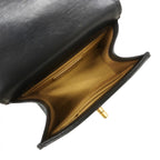 Chanel Shoulder Bag Quilted Lambskin Black Champagne Gold — view 4