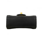 Chanel Shoulder Bag Quilted Lambskin Black Champagne Gold — view 3