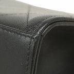 Chanel Shoulder Bag Quilted Lambskin Black Champagne Gold — view 6