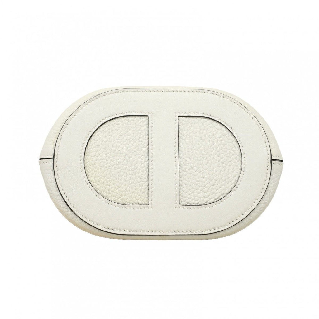 Hermes Handbag in the Loop 18 Taurillon Clemence New White Gold — view 3