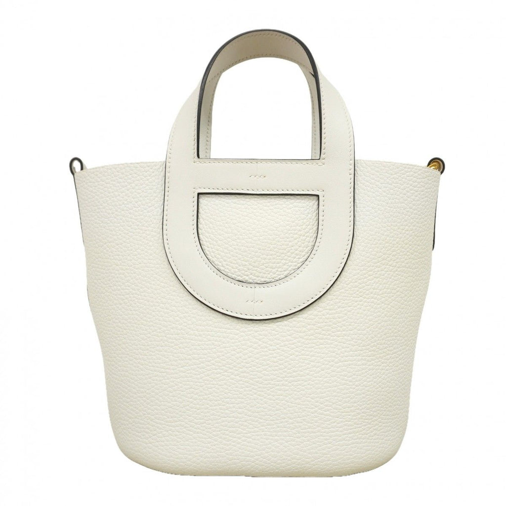 Hermes Handbag in the Loop 18 Taurillon Clemence New White Gold