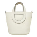 Hermes Handbag in the Loop 18 Taurillon Clemence New White Gold