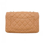 Chanel Shoulder Bag Quilted Lambskin Beige Silver — view 9