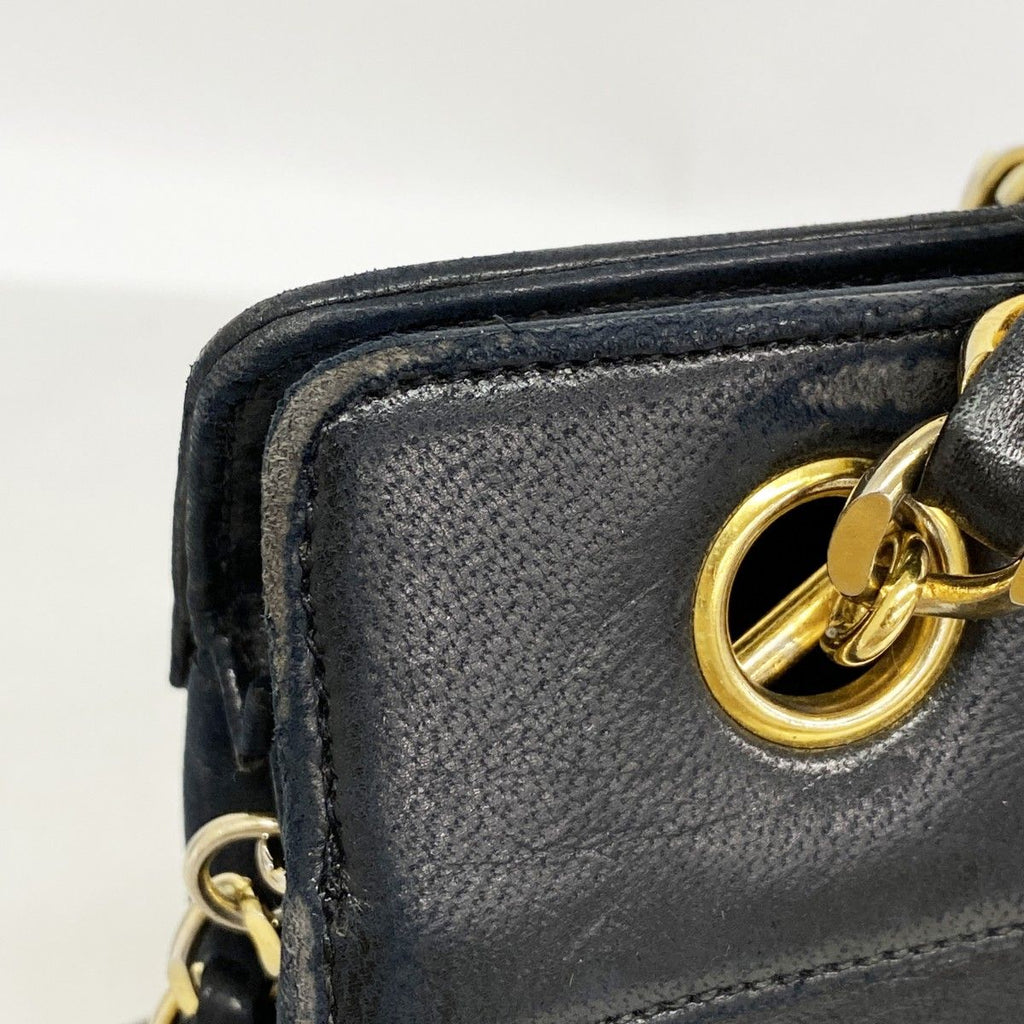 Chanel Chain Tote Lambskin Black Gold — view 6