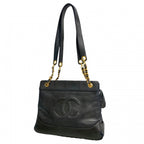 Chanel Chain Tote Lambskin Black Gold