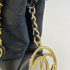 Chanel Chain Tote Lambskin Black Gold — view 9