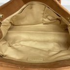 Chanel Shoulder Bag Quilted Leather Orange Gold — view 4