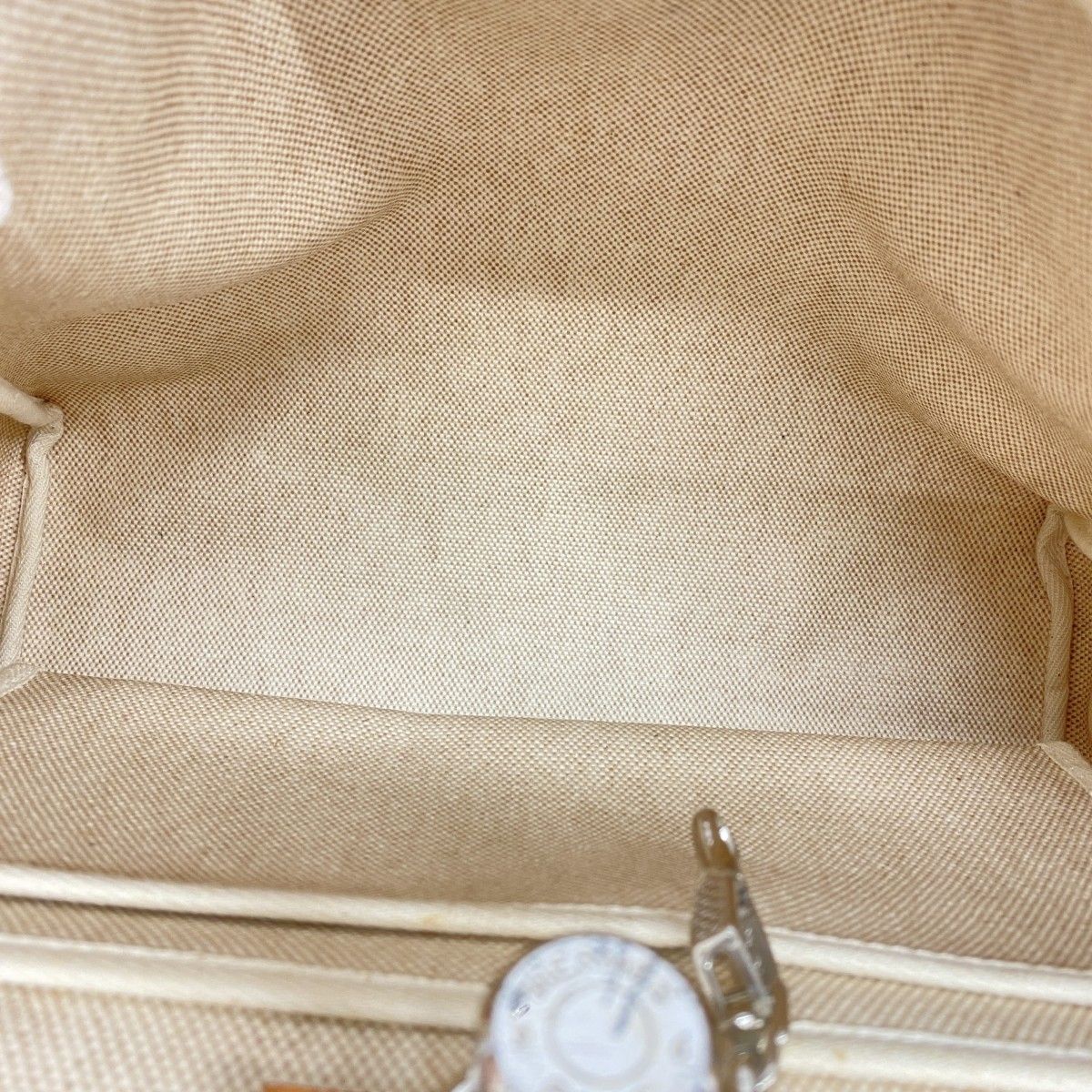 Hermes Handbag Herbag PM Toile Ash Natural Silver 2-Way — view 4