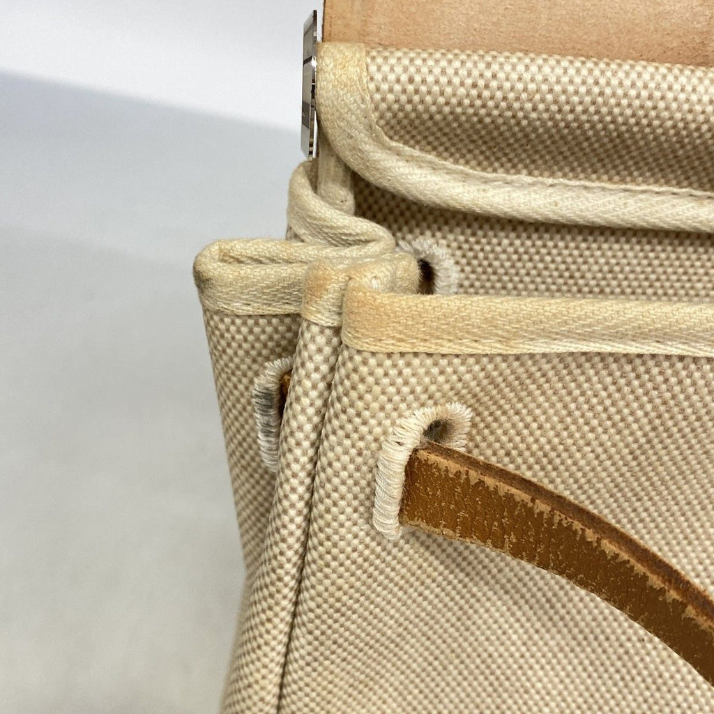 Hermes Handbag Herbag PM Toile Ash Natural Silver 2-Way — view 9