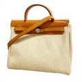 Hermes Handbag Herbag PM Toile Ash Natural Silver 2-Way