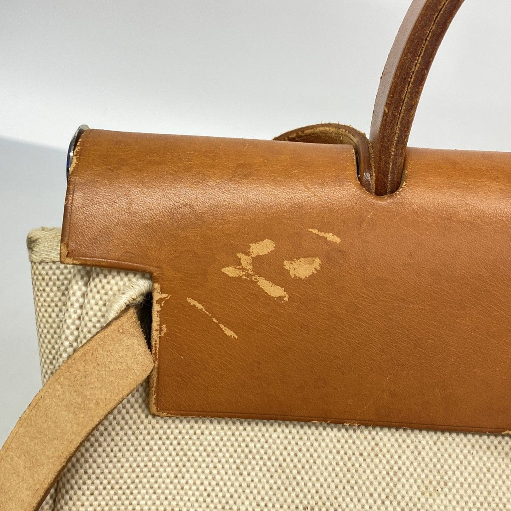 Hermes Handbag Herbag PM Toile Ash Natural Silver 2-Way — view 6
