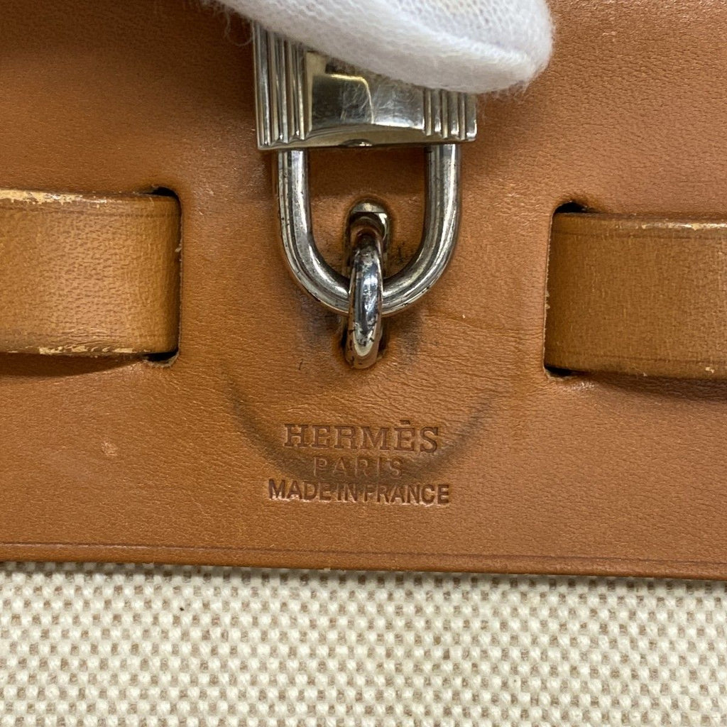 Hermes Handbag Herbag PM Toile Ash Natural Silver 2-Way — view 5