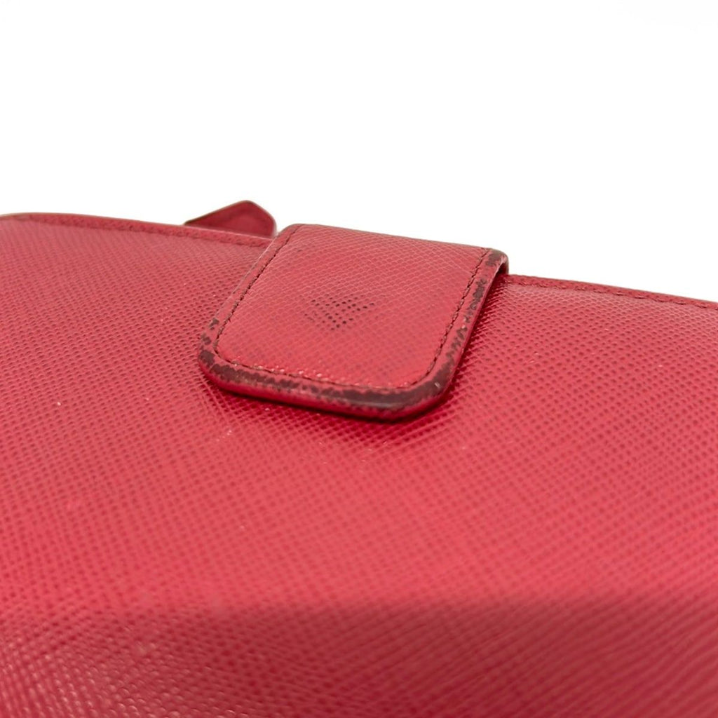 Prada Bifold Wallet Red Leather — view 6