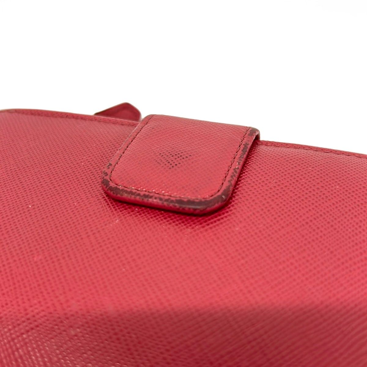 Prada Bifold Wallet Red Leather — view 6