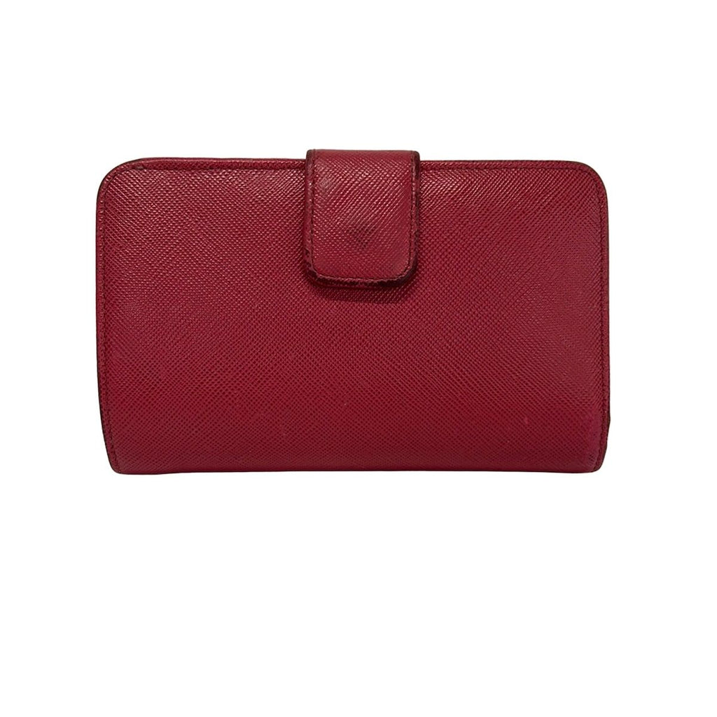 Prada Bifold Wallet Red Leather — view 2