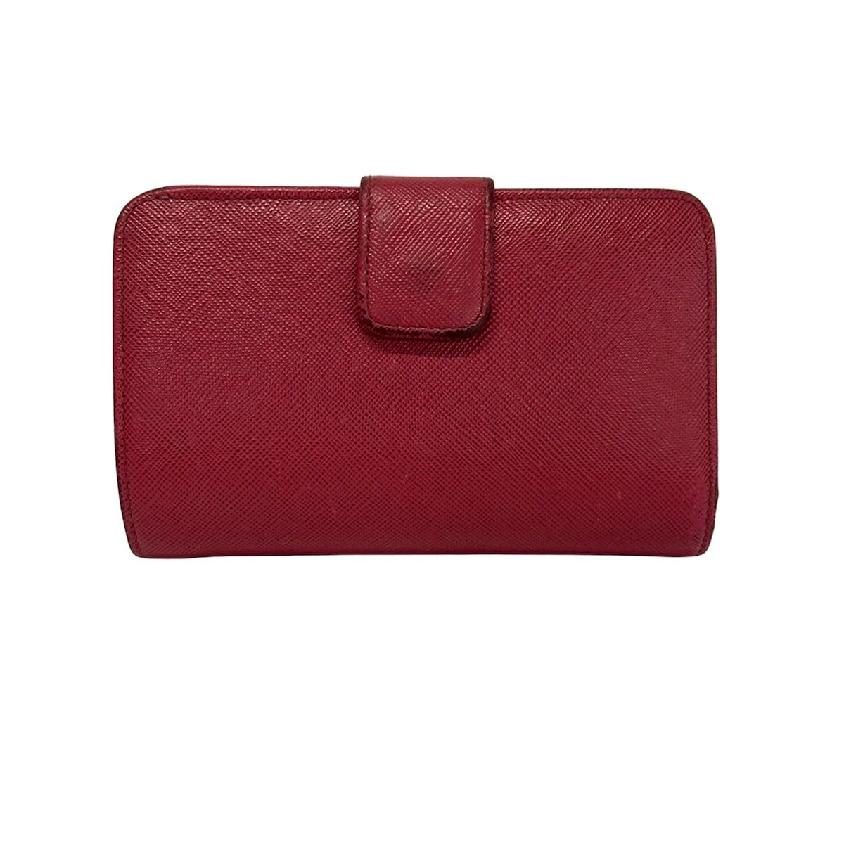 Prada Bifold Wallet Red Leather — view 2