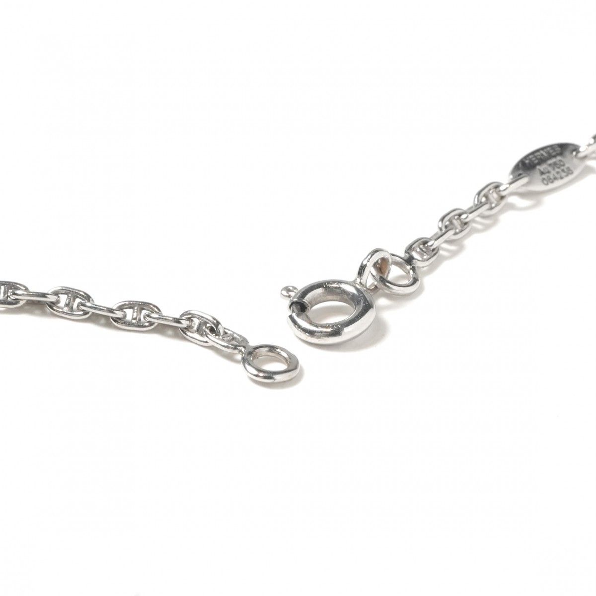 Hermes Chaine D'ancre Mini Ttpm Pendant Choker Silver — view 4