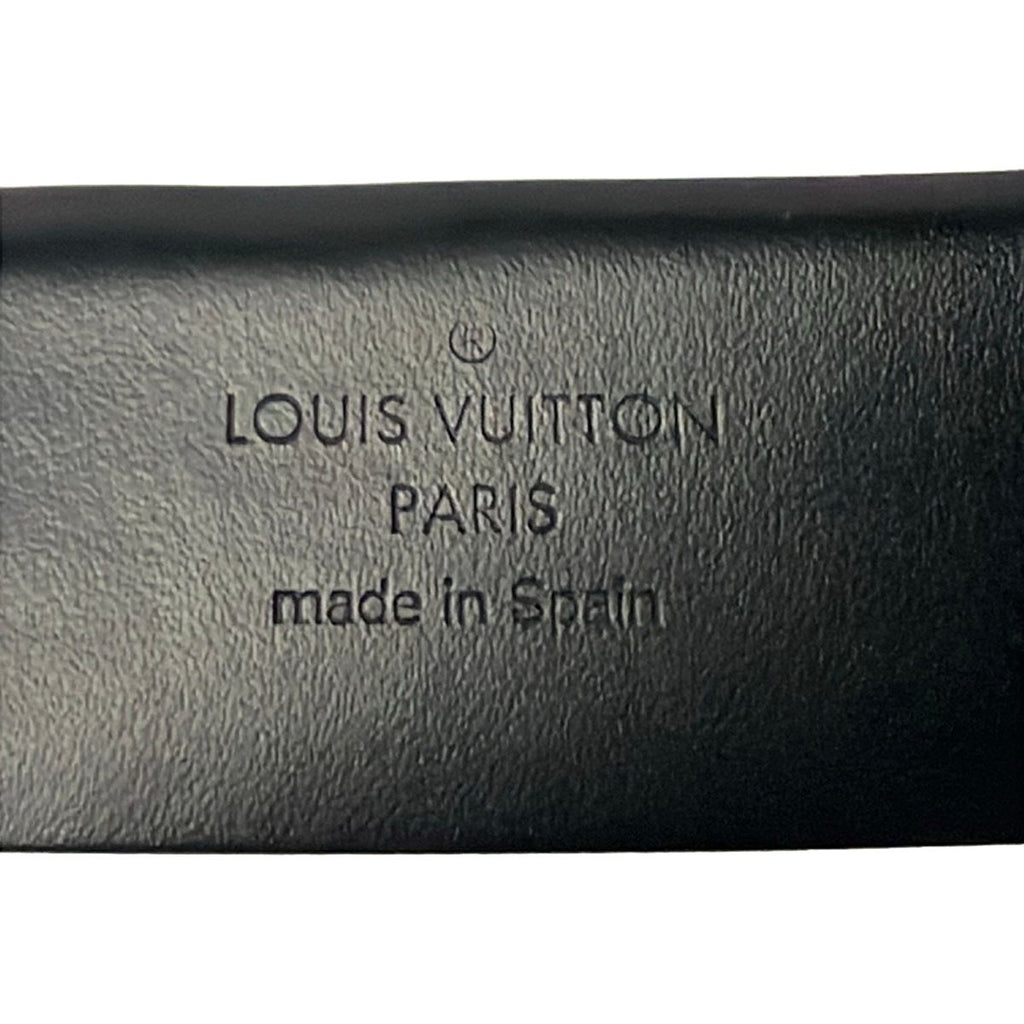 Louis Vuitton Belt 105 42 Ceinture Anagram 30 Black Silver Leather — view 4
