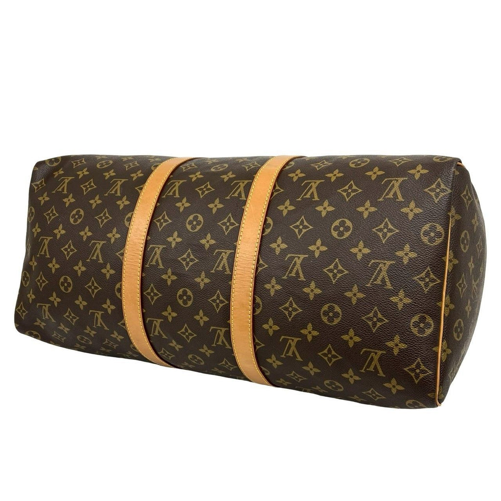 Louis Vuitton Vintage Keepall 50 Monogram Leather Boston Bag Brown — view 8