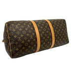Louis Vuitton Vintage Keepall 50 Monogram Leather Boston Bag Brown — view 7