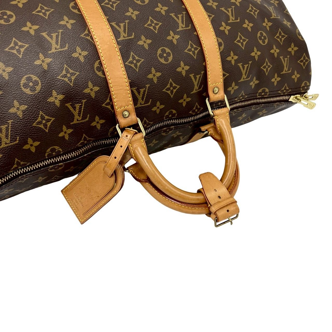 Louis Vuitton Vintage Keepall 50 Monogram Leather Boston Bag Brown — view 4