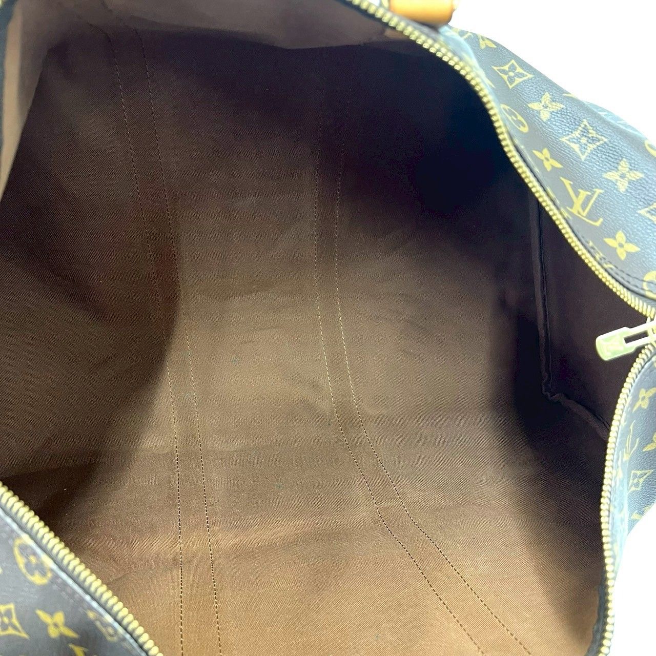 Louis Vuitton Vintage Keepall 50 Monogram Leather Boston Bag Brown — view 9