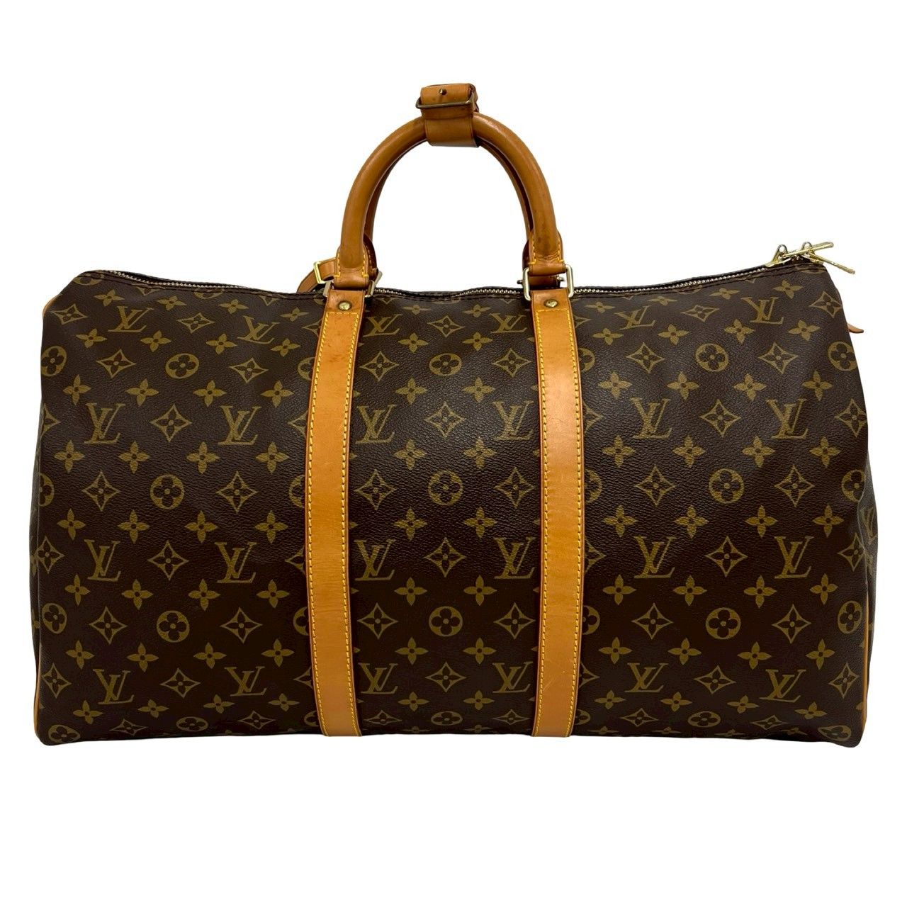 Louis Vuitton Vintage Keepall 50 Monogram Leather Boston Bag Brown — view 3