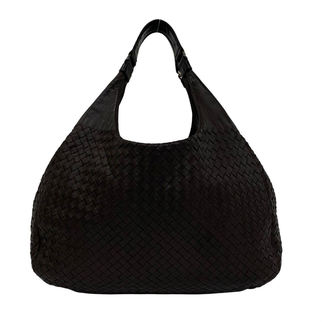 Bottega Veneta Campana Intrecciato Leather Shoulder Bag Brown — view 3