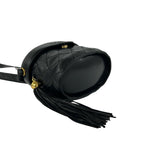 Chanel And Vintage CC Logo Lambskin Tassel Shoulder Bag Vanity Black — view 7