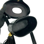 Chanel And Vintage CC Logo Lambskin Tassel Shoulder Bag Vanity Black — view 9