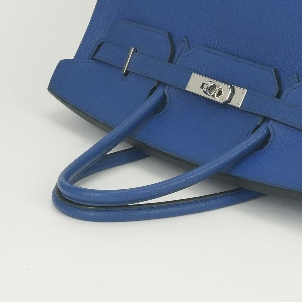 Hermes Birkin 40 Tote Togo Blue France Silver — view 4