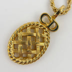 Dior CD Logo Necklace Plated Gold Vintage — view 4