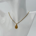Dior CD Logo Necklace Plated Gold Vintage