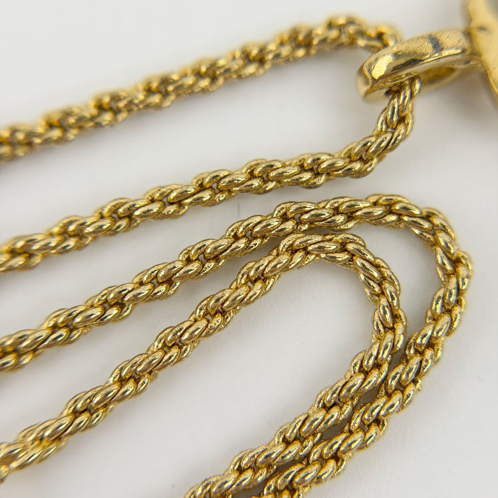 Dior CD Logo Necklace Plated Gold Vintage — view 6