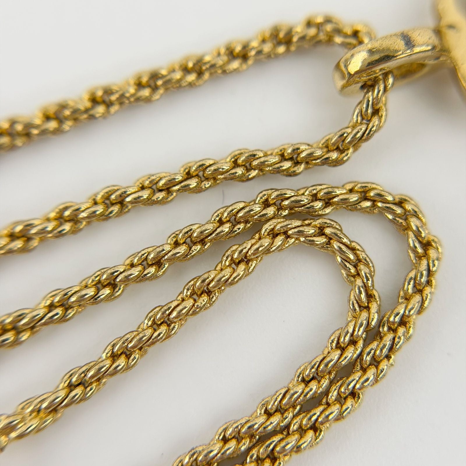 Dior CD Logo Necklace Plated Gold Vintage — view 6