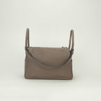 Hermes Lindy 34 Tote Shoulder Bag Swift Etoupe Gray Silver 2-Way Veau — view 3