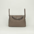 Hermes Lindy 34 Tote Shoulder Bag Swift Etoupe Gray Silver 2-Way Veau