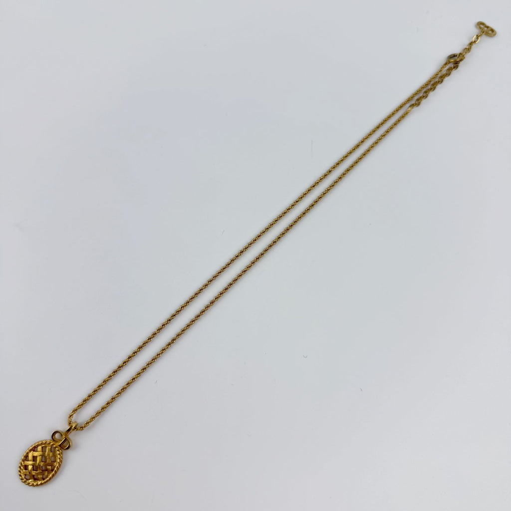 Dior CD Logo Necklace Plated Gold Vintage — view 2
