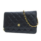 Chanel Caviar Quilted Chain Wallet Shoulder