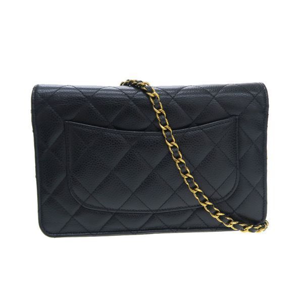 Chanel Caviar Quilted Chain Wallet Shoulder — view 4