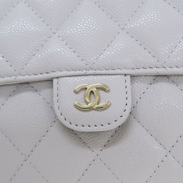 Chanel Quilted Chain Shoulder Bag Gray — view 5