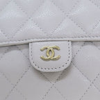 Chanel Quilted Chain Shoulder Bag Gray — view 5