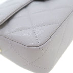 Chanel Quilted Chain Shoulder Bag Gray — view 6
