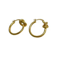 Celine Earrings Knot Small Hoop Gold