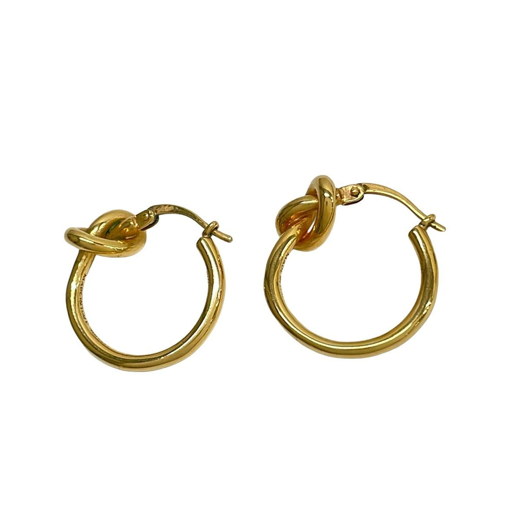 Celine Earrings Knot Small Hoop Gold — view 2